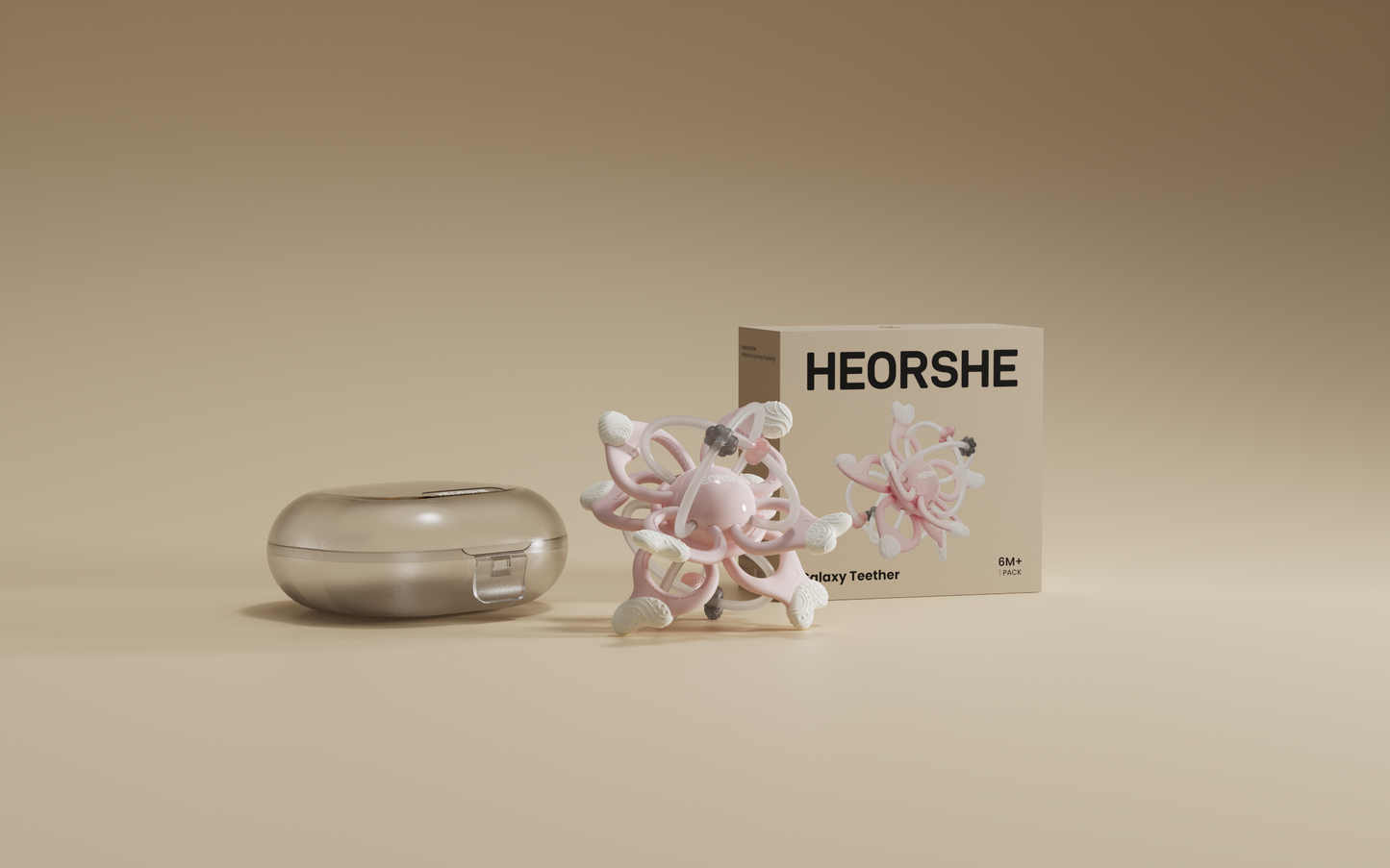 HEORSHE Galaxy Teether – Soothes Sore Gums, Calms and Engages