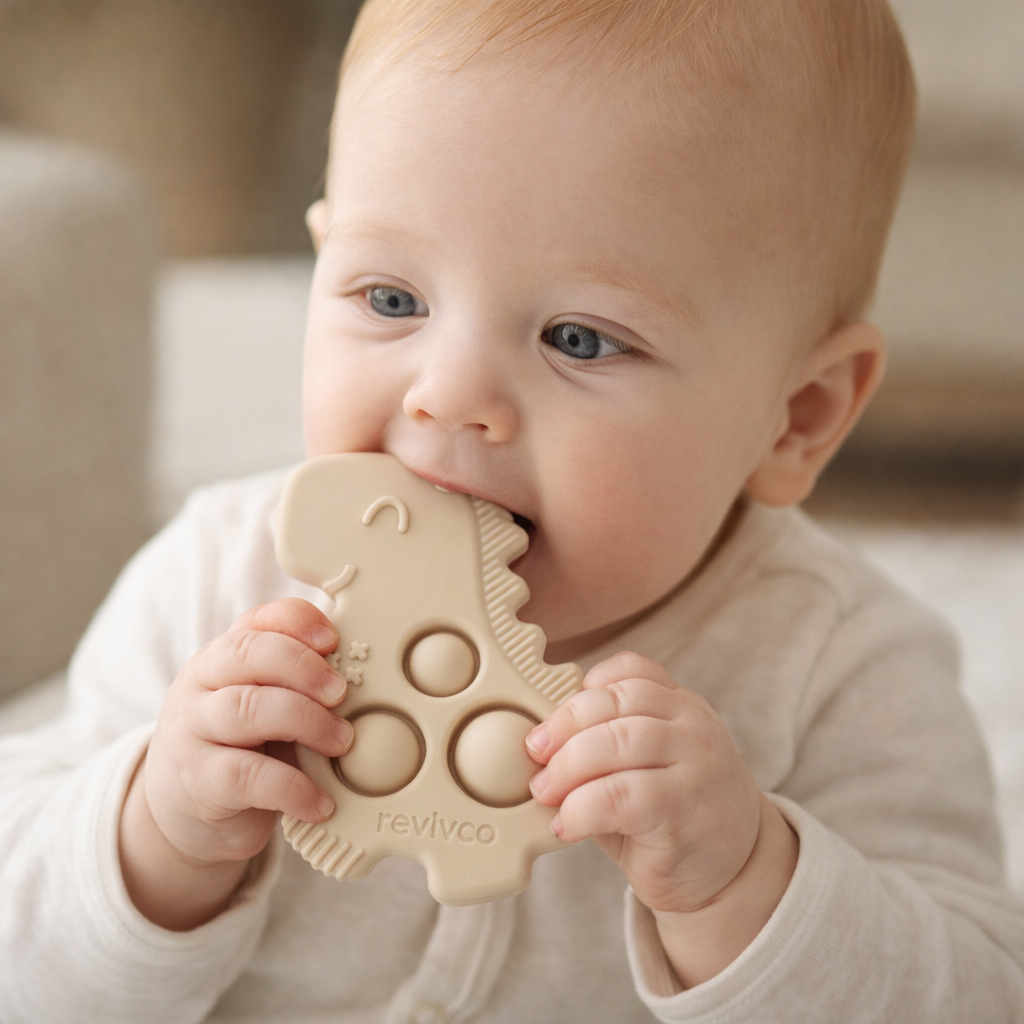 POP Dino Teether – Soothes Sore Gums, Keeps Busy Hands Calm